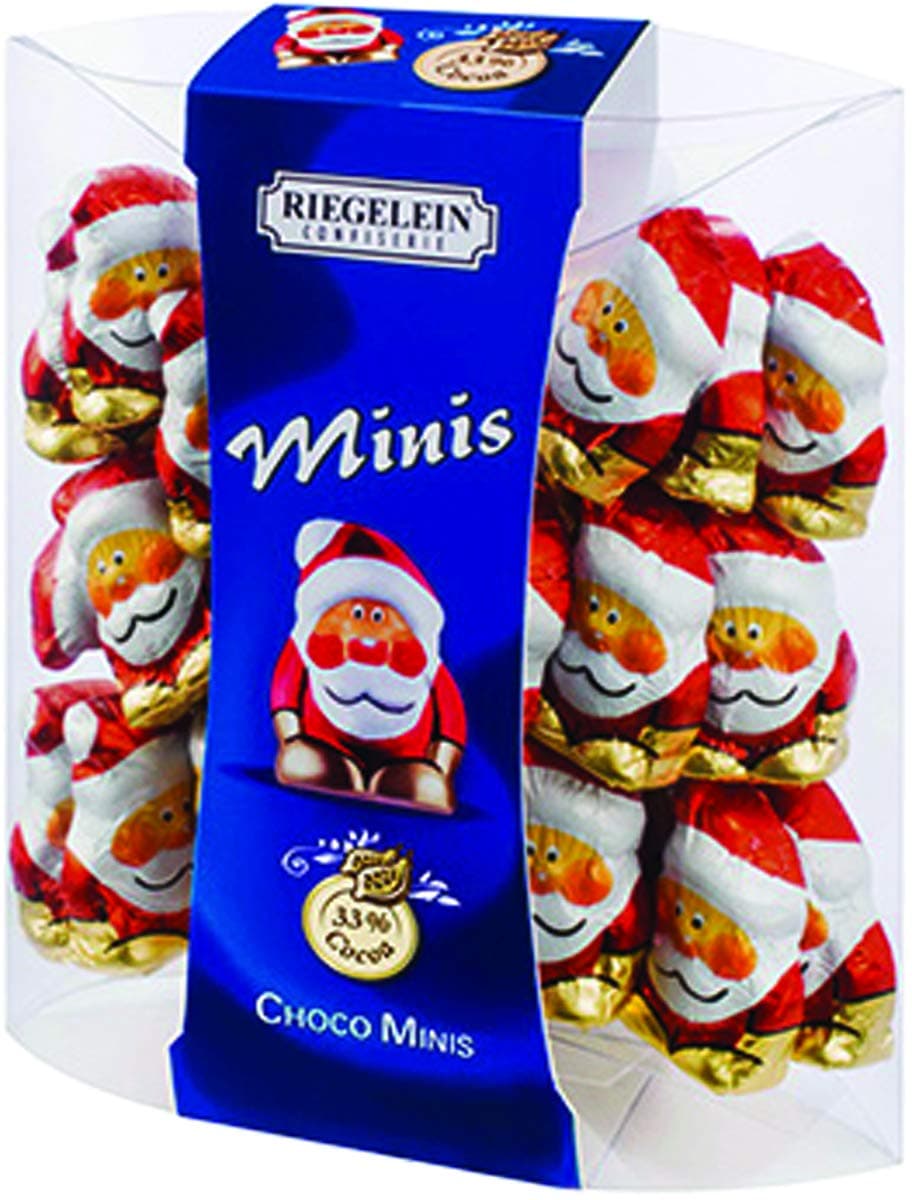 Riegelein Mini Santa Solid 33% Milk Chocolate Christmas Stocking 3.5 Oz