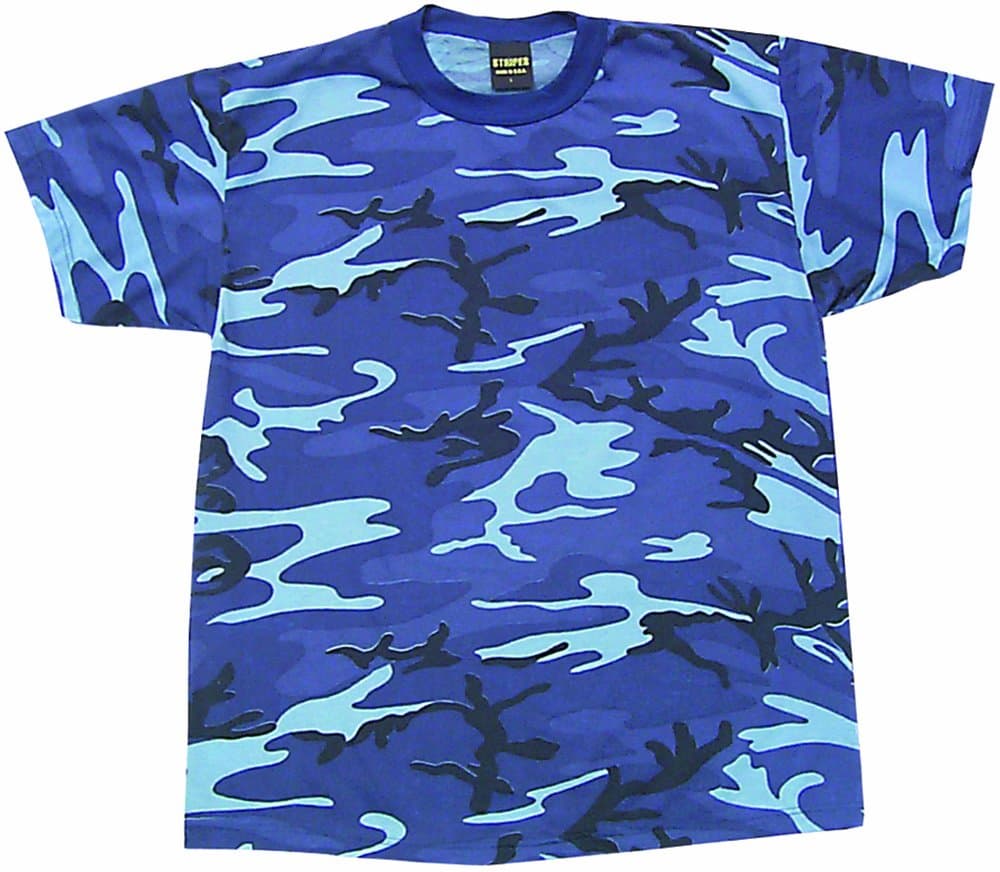 Sky Blue Camouflage T-Shirt (Large)