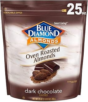 (740ml (Pack of 1)) - Blue Diamond Oven Roasted Almonds Dark Chocolate, 740ml