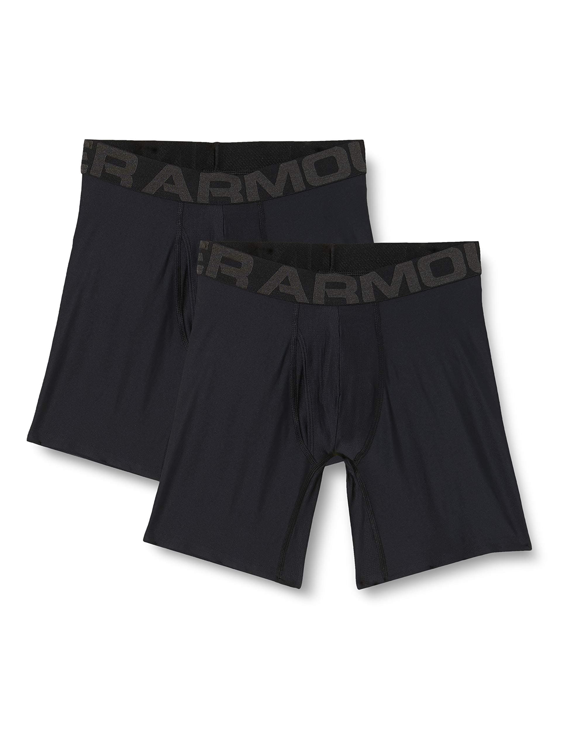 Under Armour mens Tech 6in 2 Pack Boxer Shorts