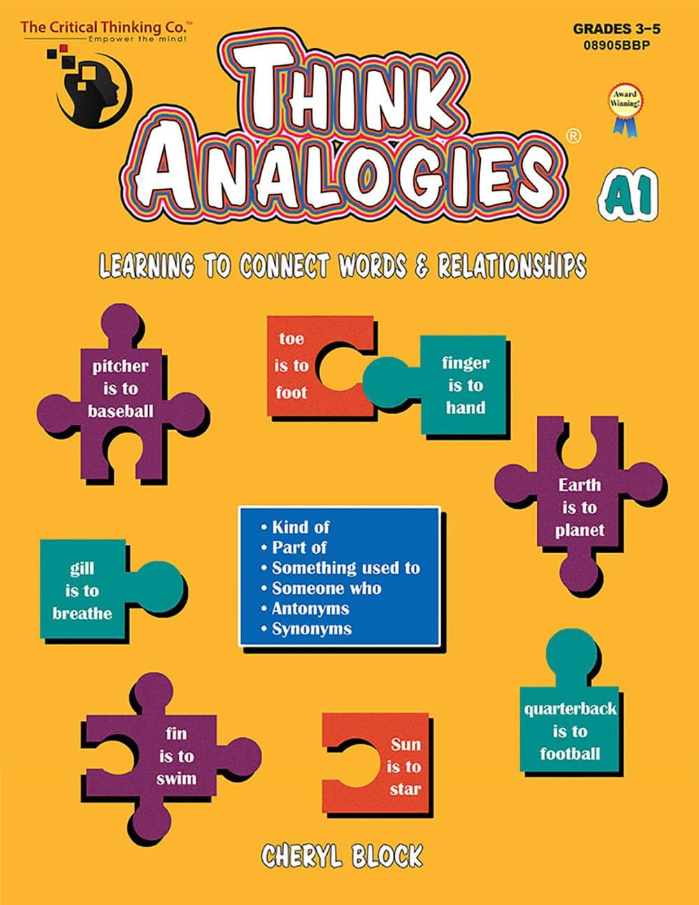 Think Analogies A1 Workbook - Learning to Connect Words and Relationships (Grades 3-5)