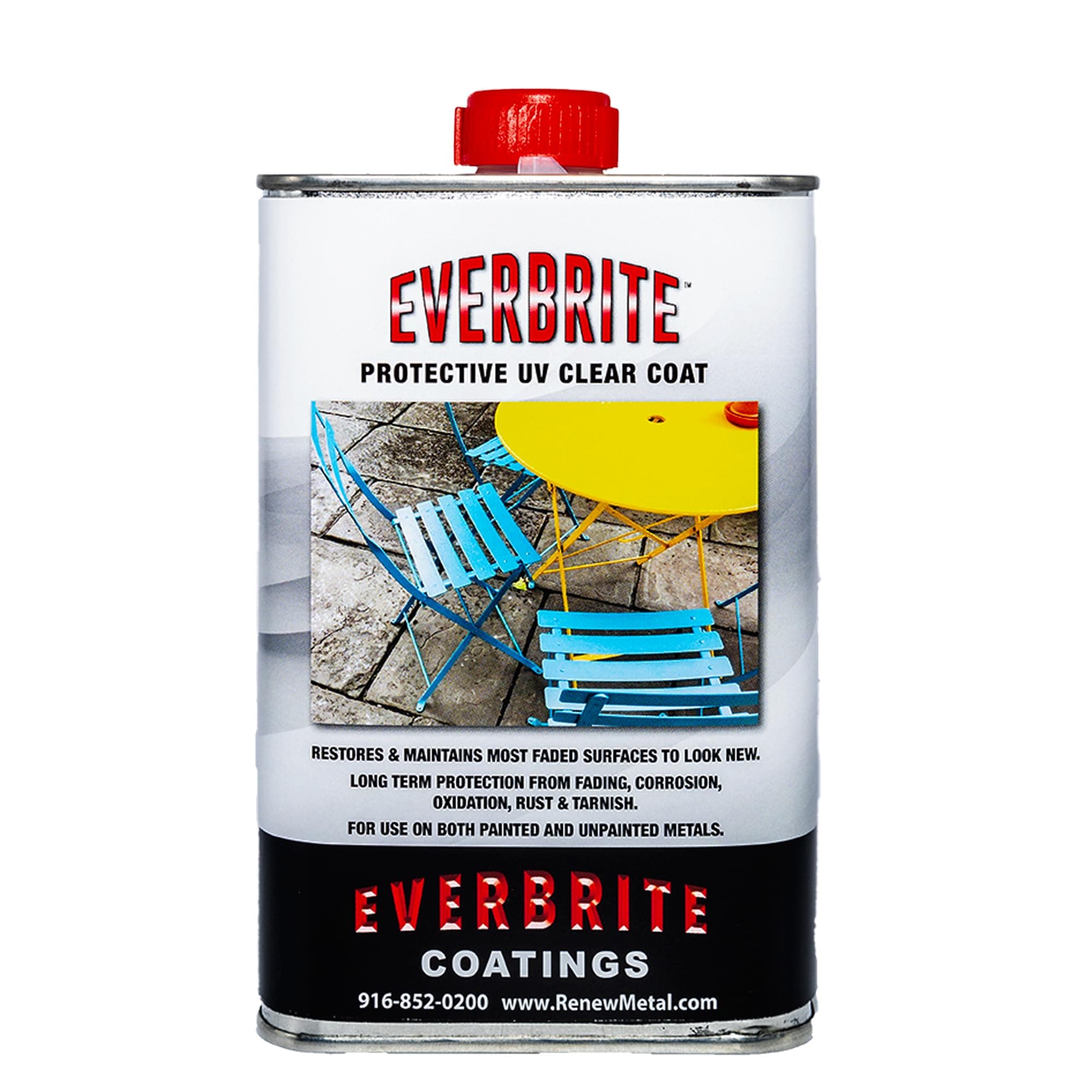 EVERBRITE 16 Oz. Clear, Protective Coating for Metal (Pint)