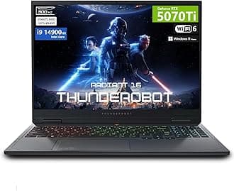 Thunderobot Radiant 16 Gaming Laptop, 16" QHD+ 300Hz 2.5K Display, Intel Core i9-14900HX, GeForce RTX 5070 Ti, 32GB DDR5 RAM, 2TB SSD, RGB Backlit Keyboard, Wi-Fi 6, Windows 11 Home