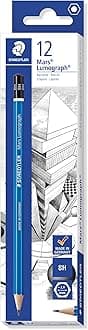 STAEDTLER 100-8H Mars Lumograph Graphite Pencils for Drawing & Sketching- 8H (Box of 12)
