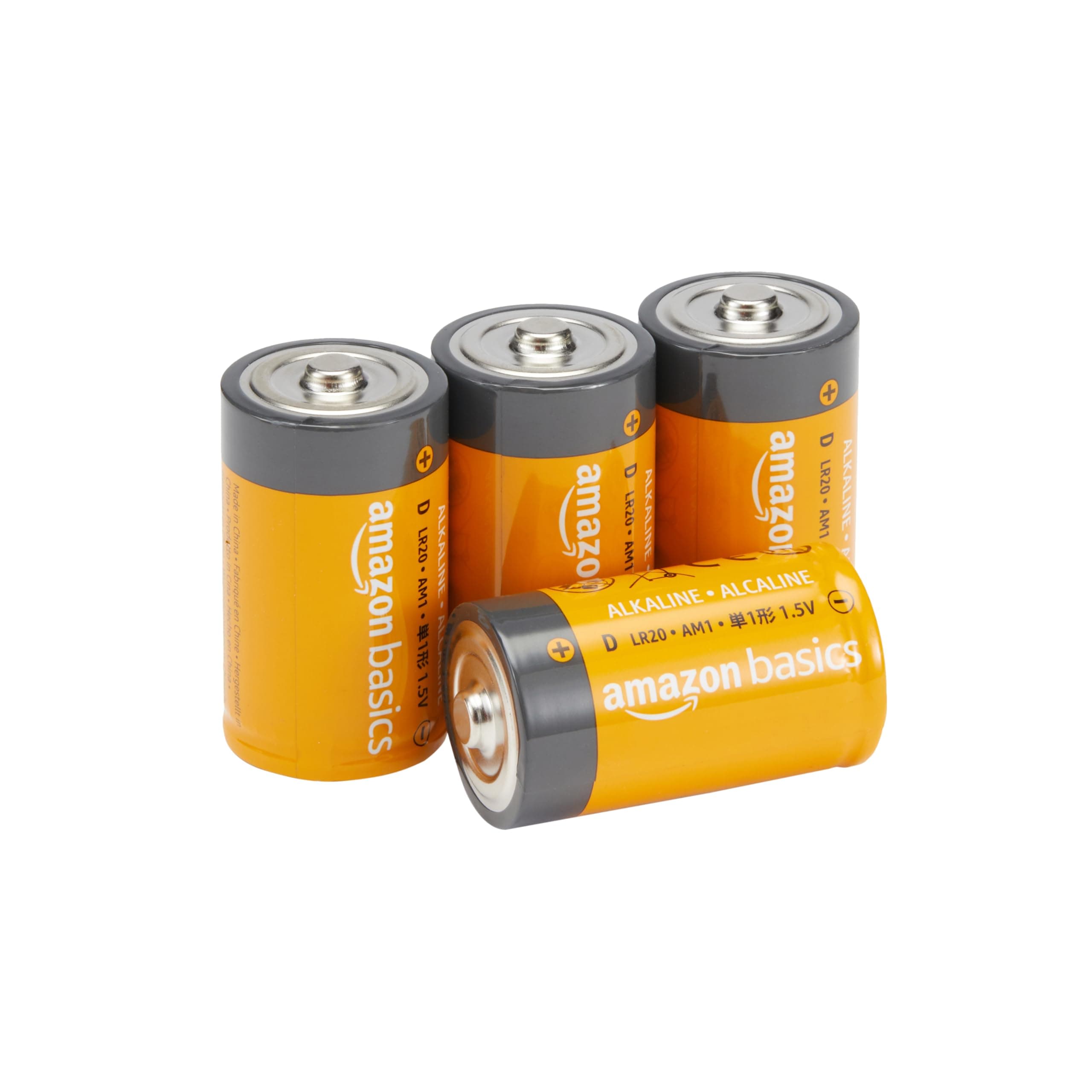 AmazonBasics D Cell Everyday Alkaline Batteries -Pack of 4