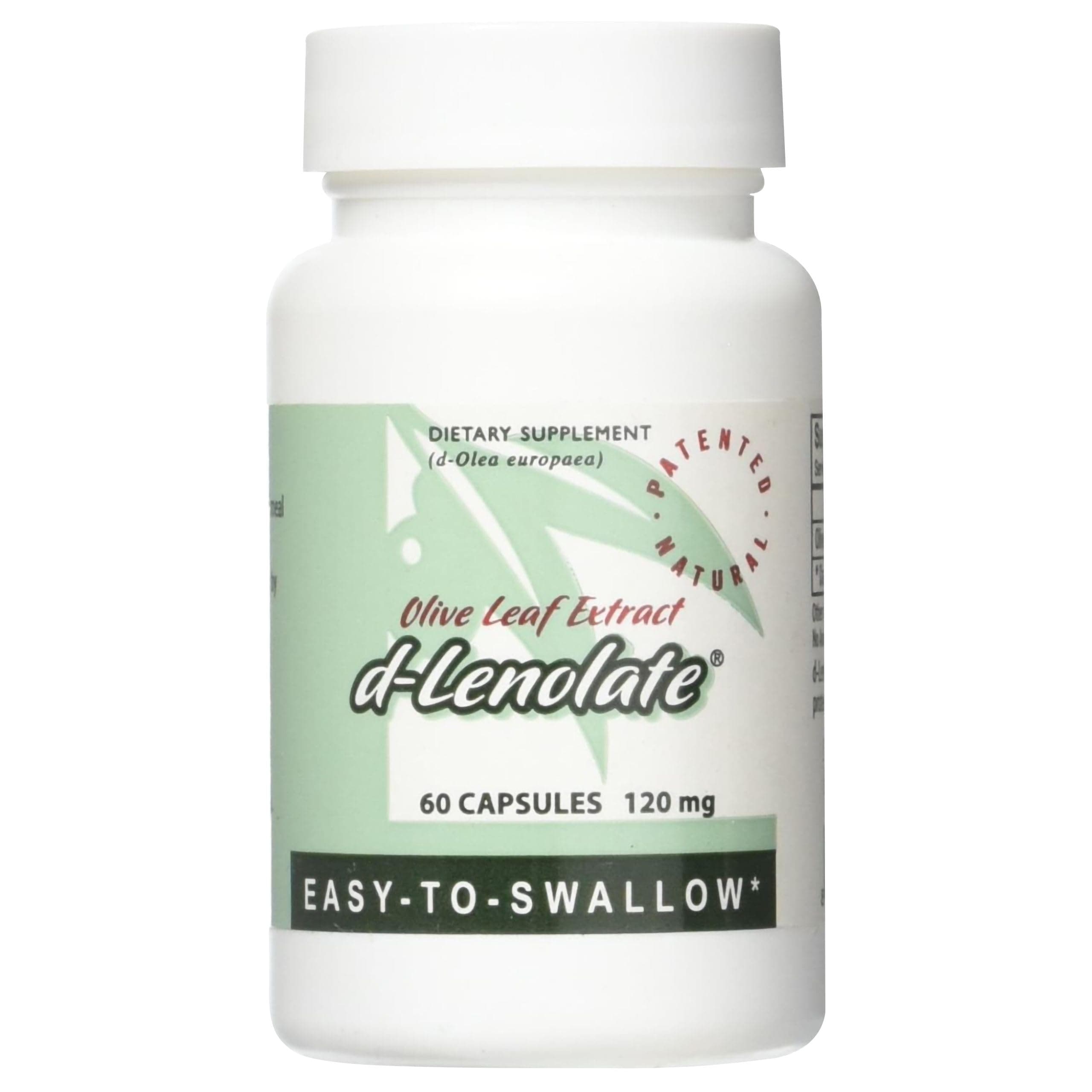 East Park Research D-Lenolate Olive Leaf Extract Capsules for Healthy Lifestyle Support - Plant Based Vegetarian Capsule Supplement - 120mg 60 Capsules