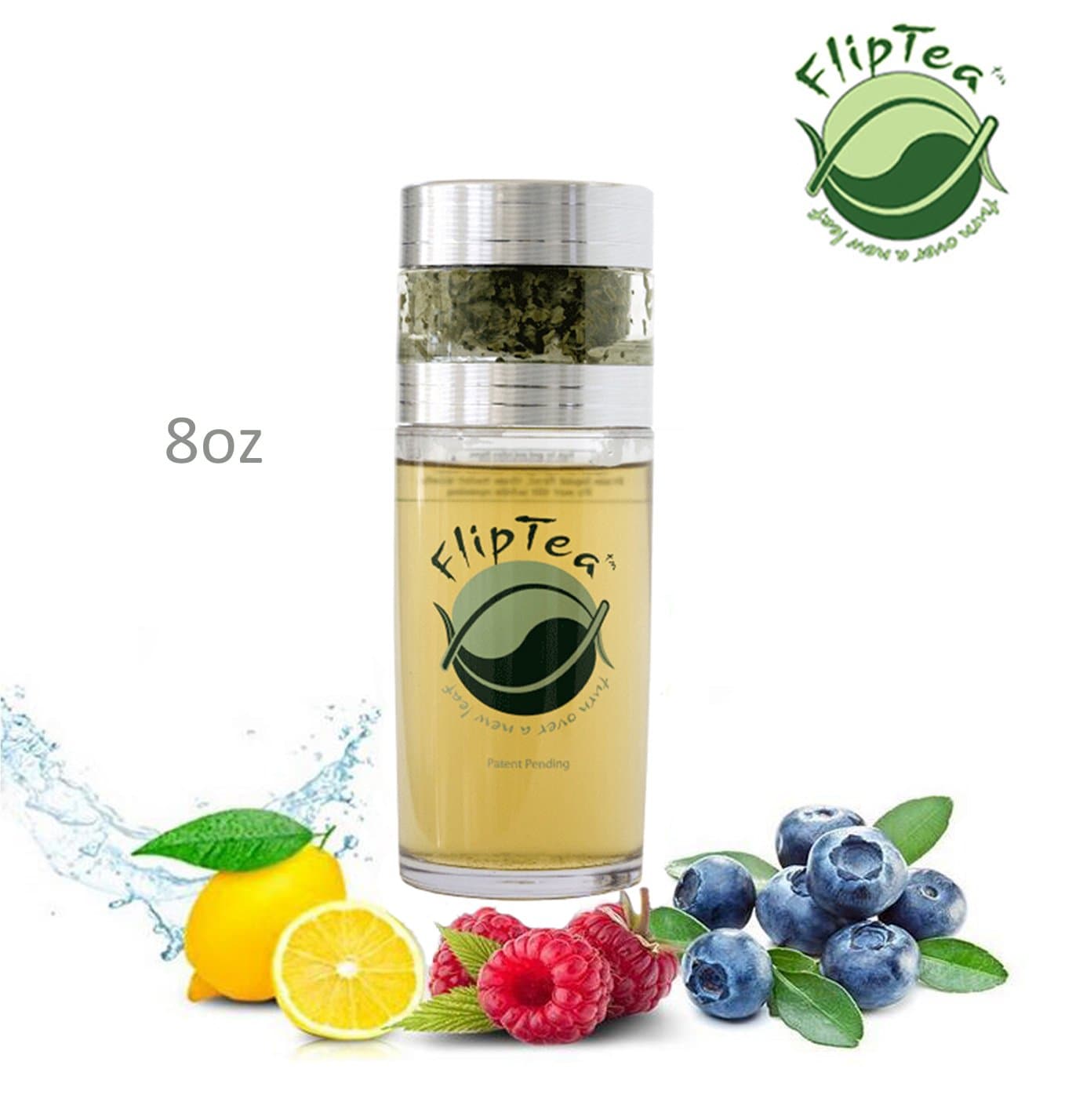 Perfect Home/Office Tea Maker - 8oz Plastic Water Tea Filter Cup Tumbler Bottle with Stainless Infuser