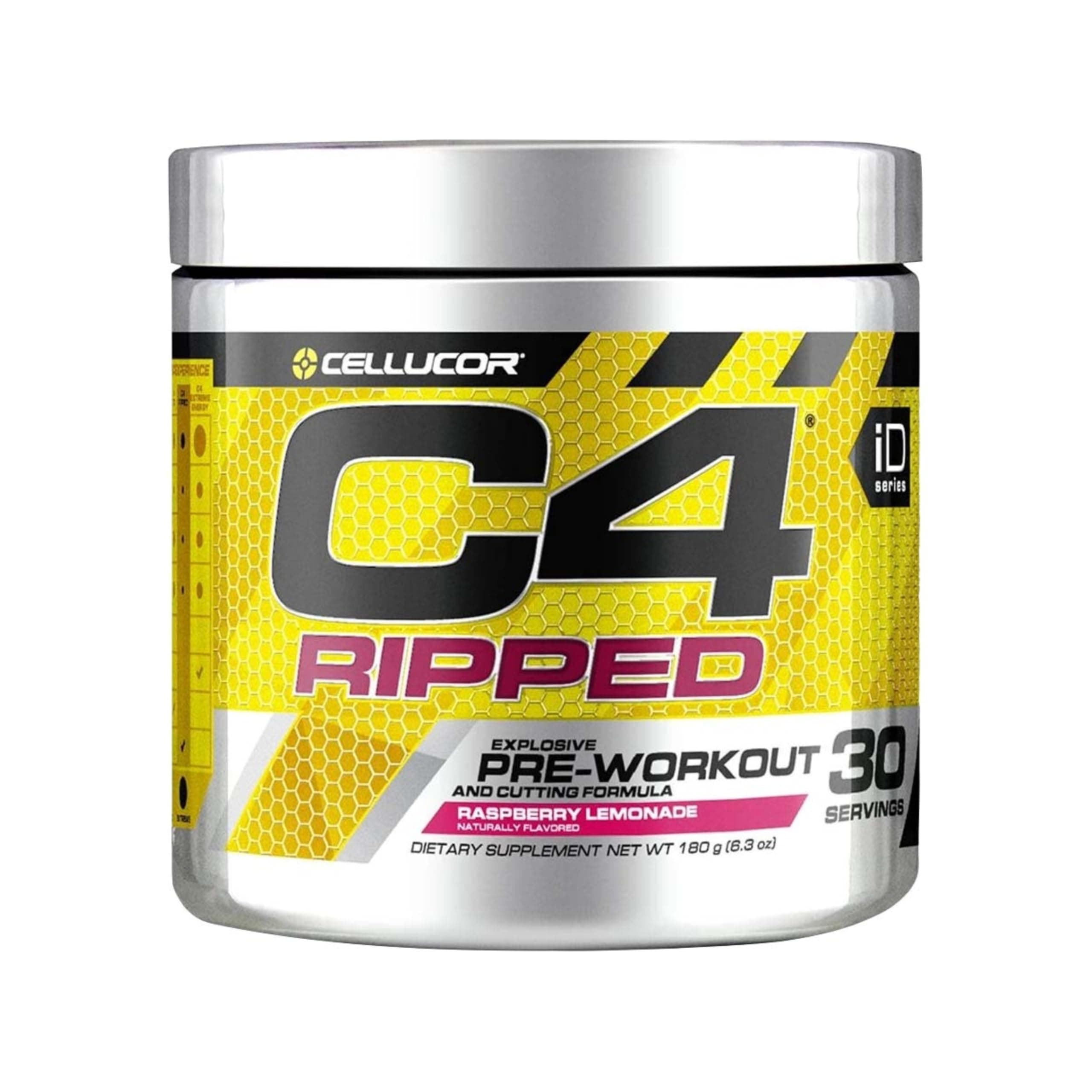 Cellucor C4 Ripped Pre Workout Powder Raspberry Lemonade | Creatine Free + Sugar Free Preworkout Energy Supplement for Men & Women | 150mg Caffeine + Beta Alanine| 30 Servings (Packaging May Vary)