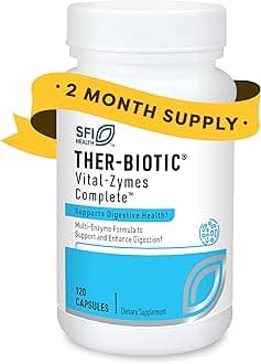 Multi Enzyme Supplements for Digestive Health - Ther-Biotic Vital-Zymes Complete - Digestive Enzymes to Help Ease Indigestion & Aid Nutrient Absorption (120 Capsules)