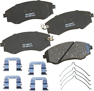 Bendix Premium SBC449 Ceramic Front Brake Pads for Hyundai Elantra 2001-1992, Sonata 2004-1989, Tiburon 2000-1997