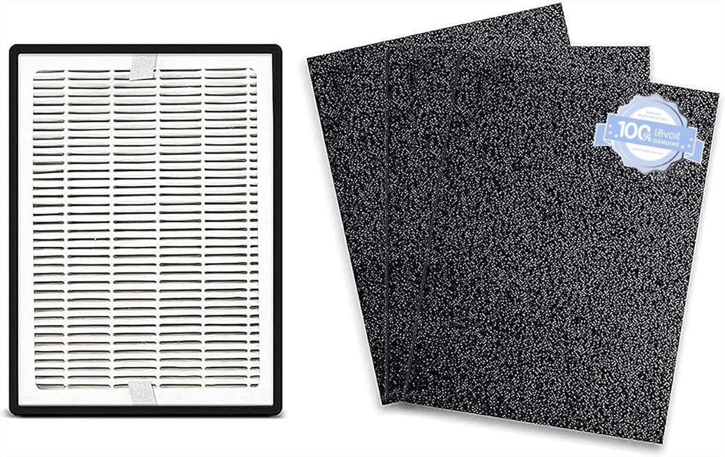 LEVOIT LV-H126 Air Purifier Replacement Filter, Genuine LV-H126-RF Air Filters, 3 Extra Pre-Filters, High-Efficiency Activated Carbon for Removal of Smoke, Odor, Allergens, Pollen, Black