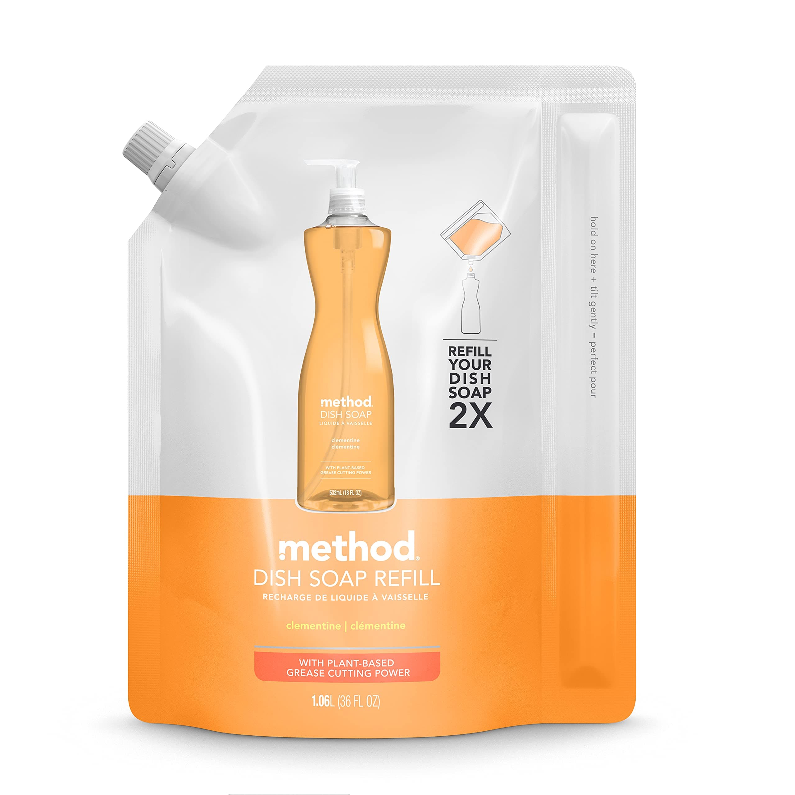 Dish Soap Pump Refill, Clementine, 36 Ounce