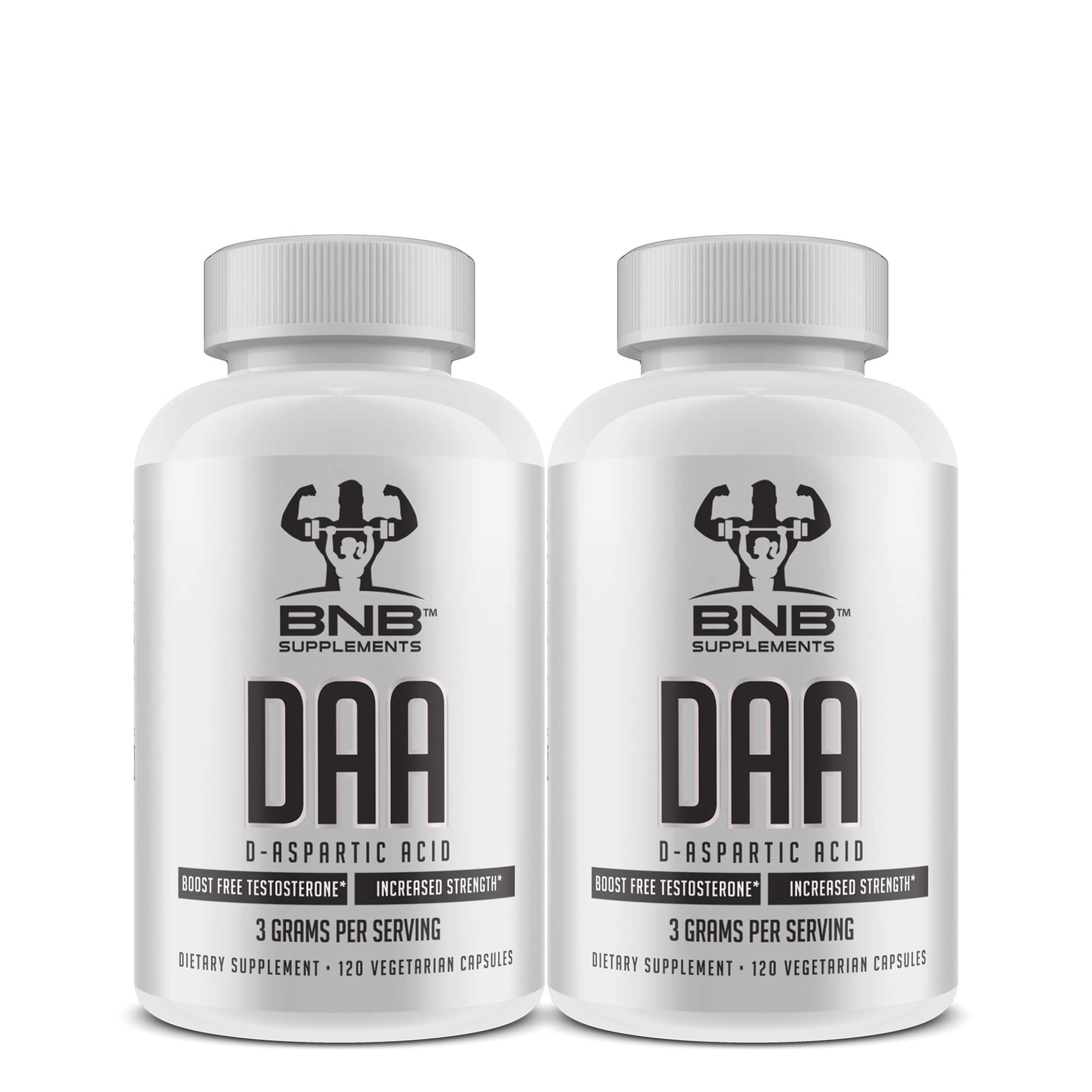 BNB Supplements DAA - D Aspartic Acid Capsules - 3 Grams Per Serving (Twin Pack)