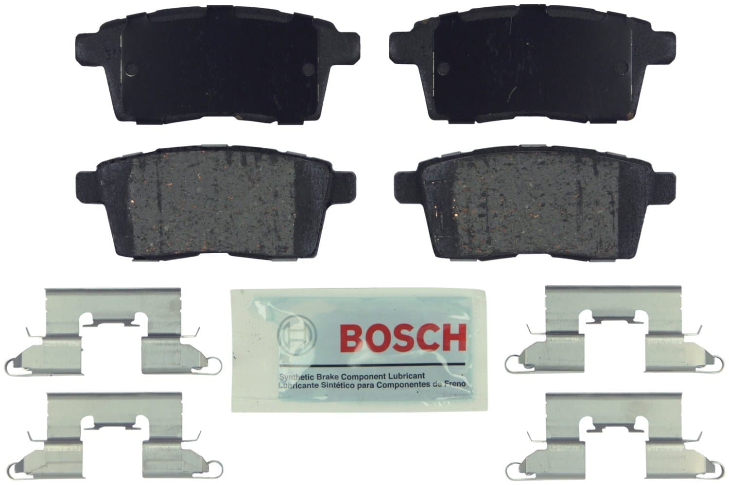 BOSCH BE1259H Blue Ceramic Disc Brake Pad Set With Hardware - Compatible With Select Ford Edge; Lincoln MKX; Mazda CX-7, CX-9; REAR