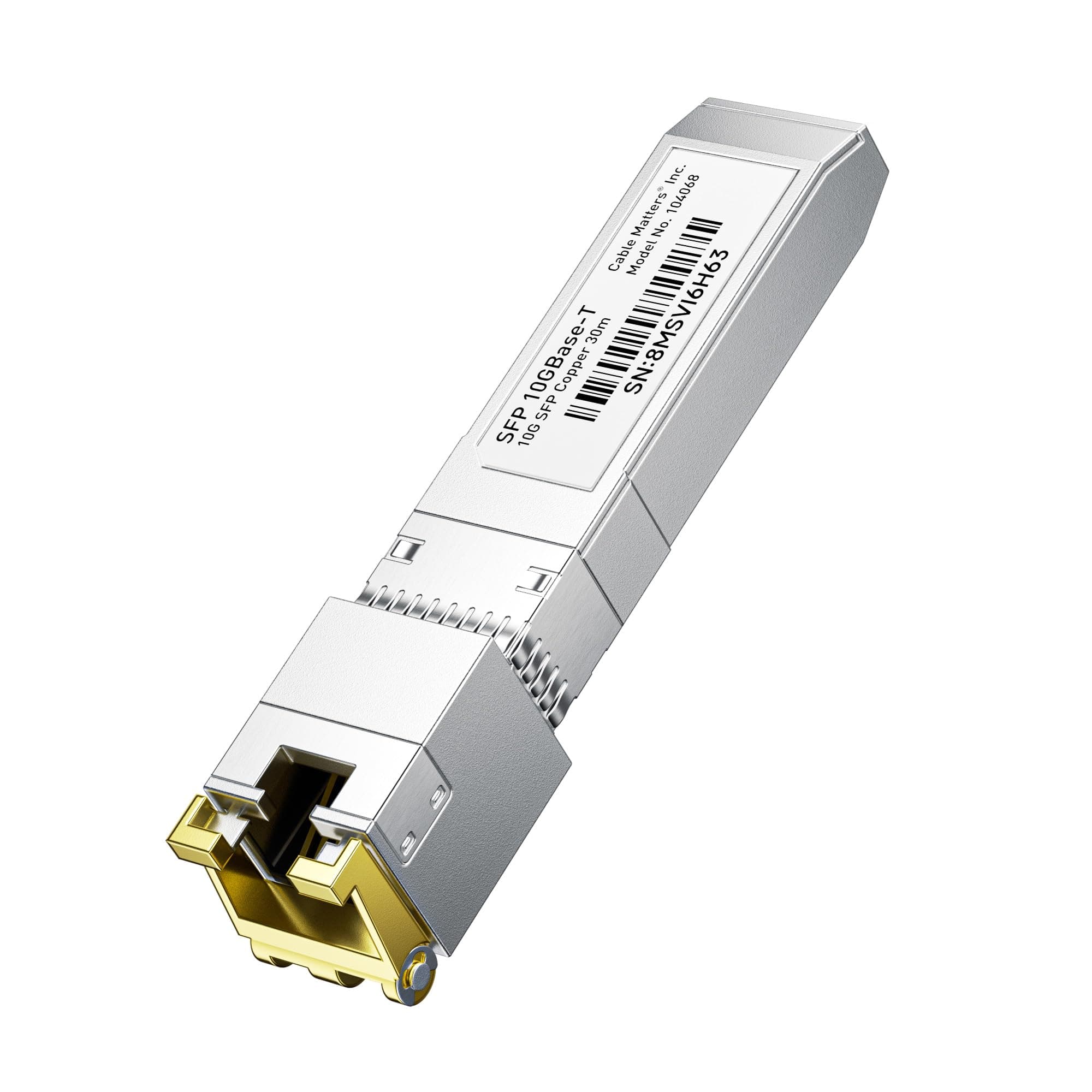 Cable Matters 10GBASE-T SFP+ to RJ45 Copper Ethernet Transceiver Module for Cisco, Ubiquiti, TP-Link, Netgear, D-Link, MikroTik, and Supermicro Equipment