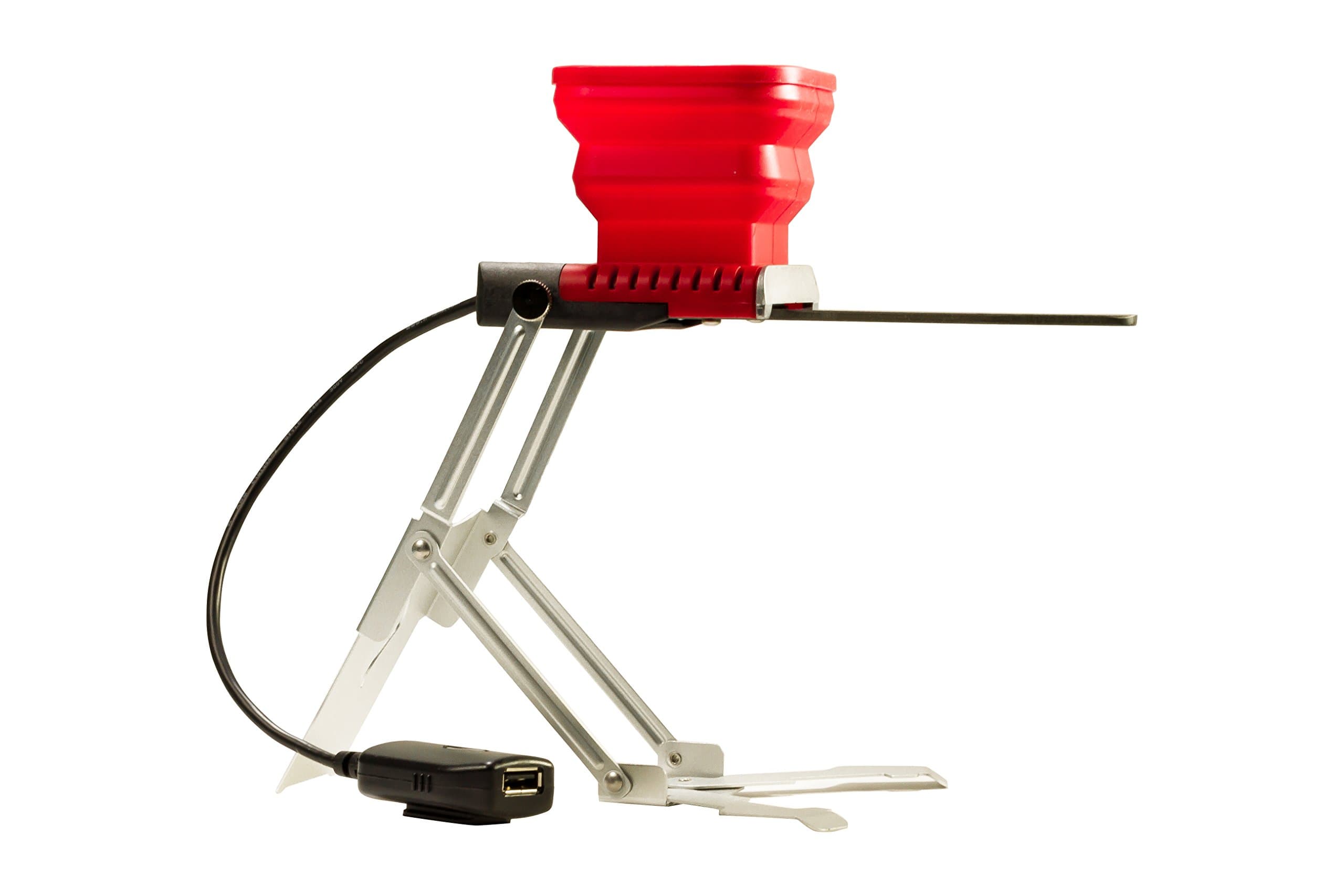 Portable USB Camping Fire Charger, Red/Grey/Black