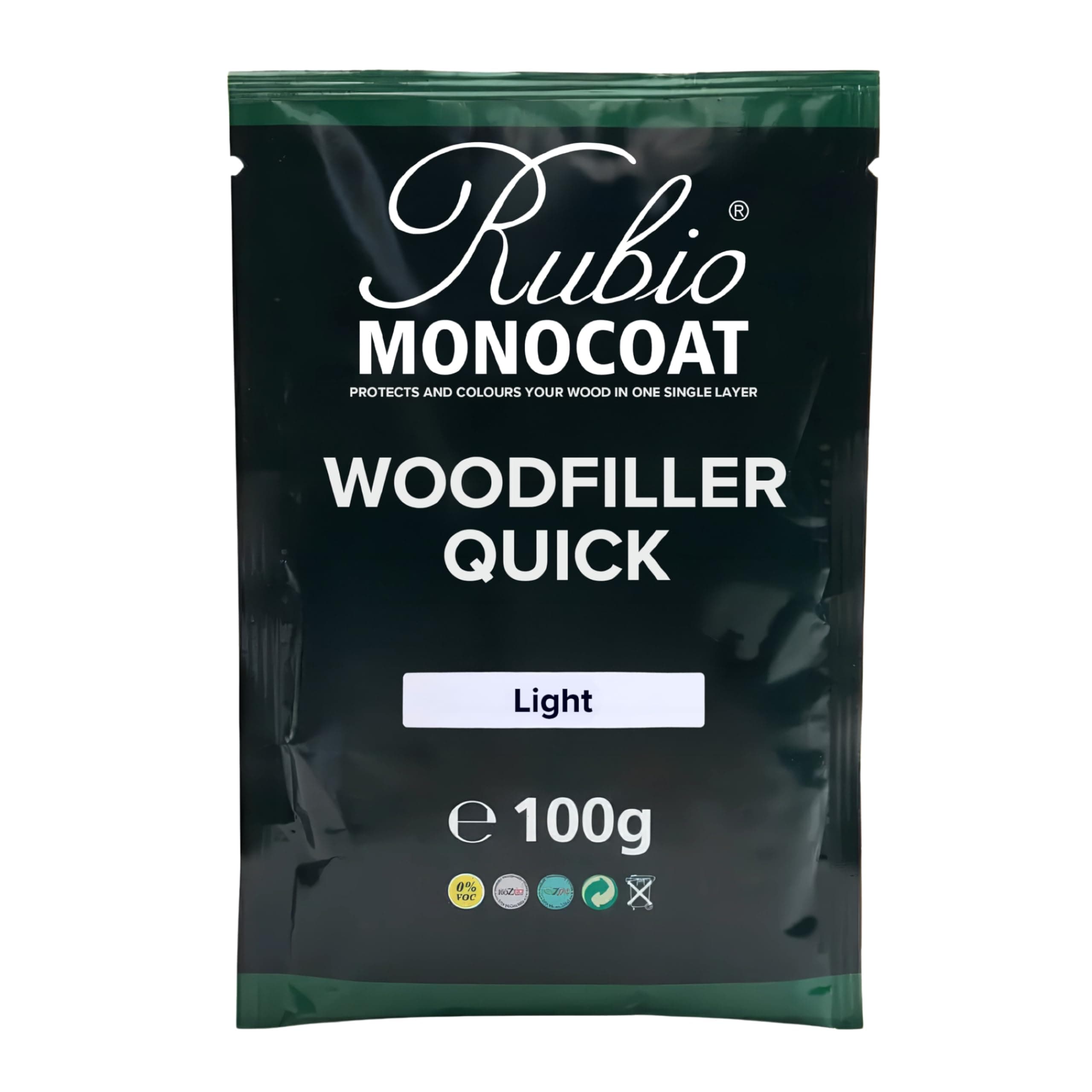 – Woodfiller Quick (Light), 100g Bag | Quick-Curing Putty for Interior Joinery & Wood