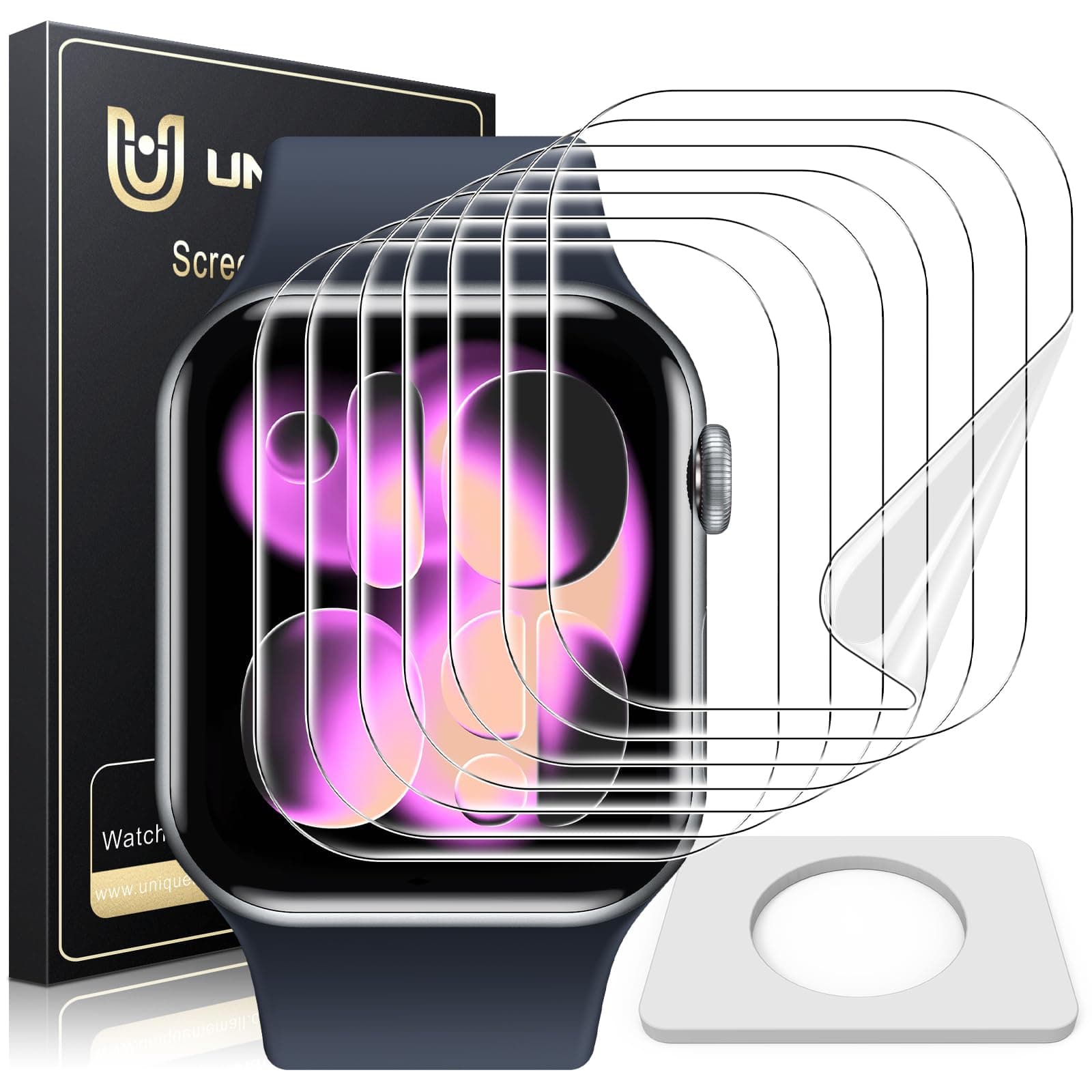 for Apple Watch Series 11/10 42mm Screen Protector - 8 Pack Ultra Thin HD Clear Soft Anti Scratch TPU Protective Film [Fingerprint Support] [Case-Friendly] [Easy-Installation]