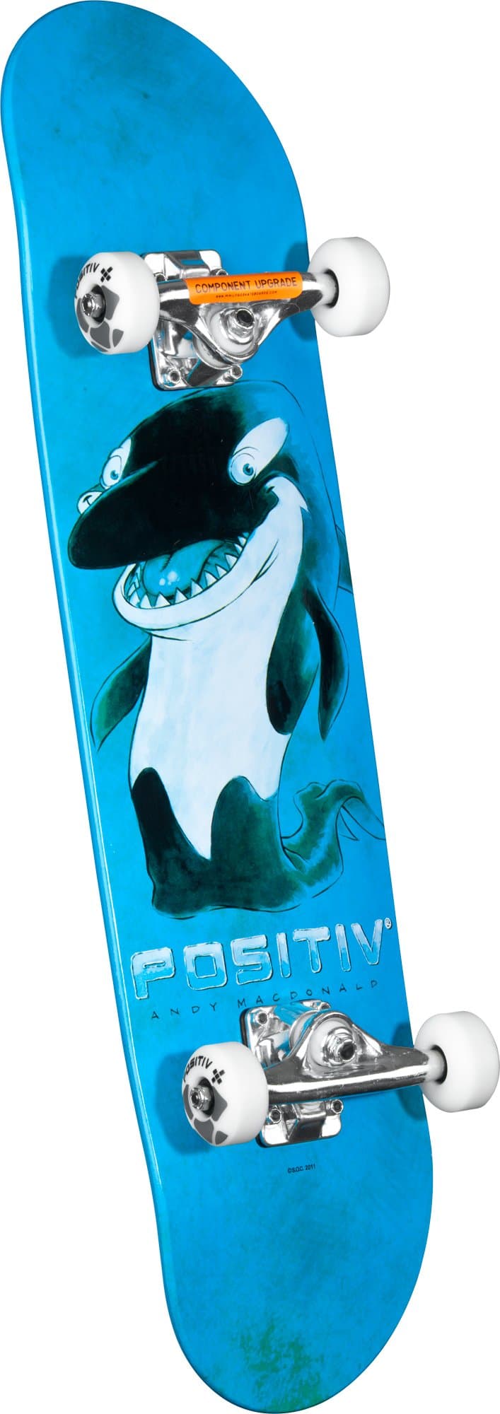 POSITIV Andy Macdonald Walking Orca Complete Skateboard (Blue, 7.75-Inch)