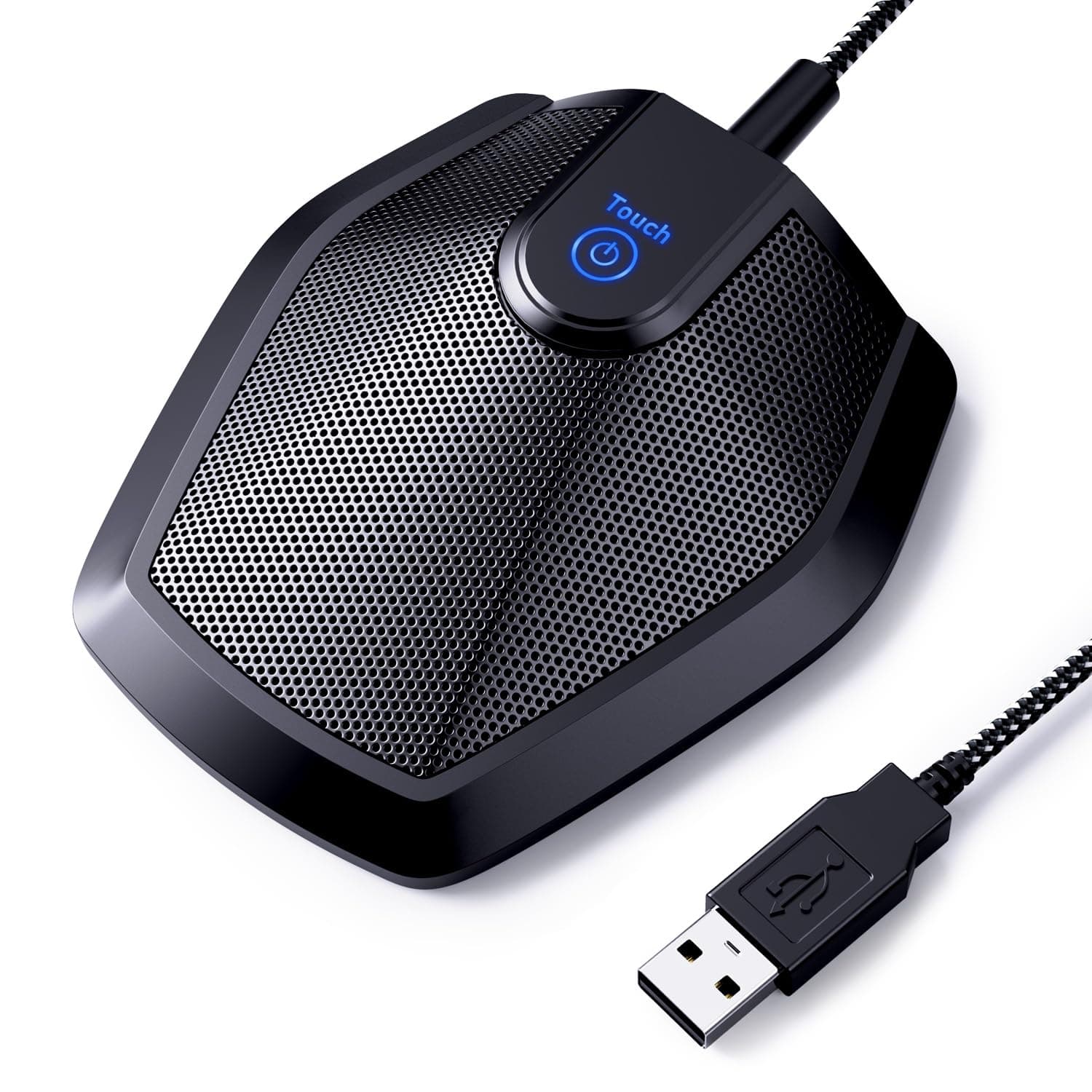 TONOR USB Conference Microphone, Omnidirectional Condenser PC Mic for Video Conference, Enhanced Voice Pickup, Recording, Online Class, Court Reporter, Plug & Play Compatible with Mac OS X Windows PC