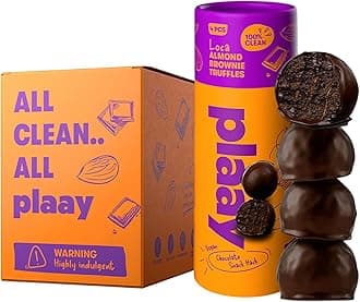 – Almond Brownie Chocolate Truffles – Keto Dark Chocolate Snack – Gluten-Free, Vegan-Friendly with Rich Fudgy Texture for Guilt-Free, Anytime Smart Snacking – 10 x 60g