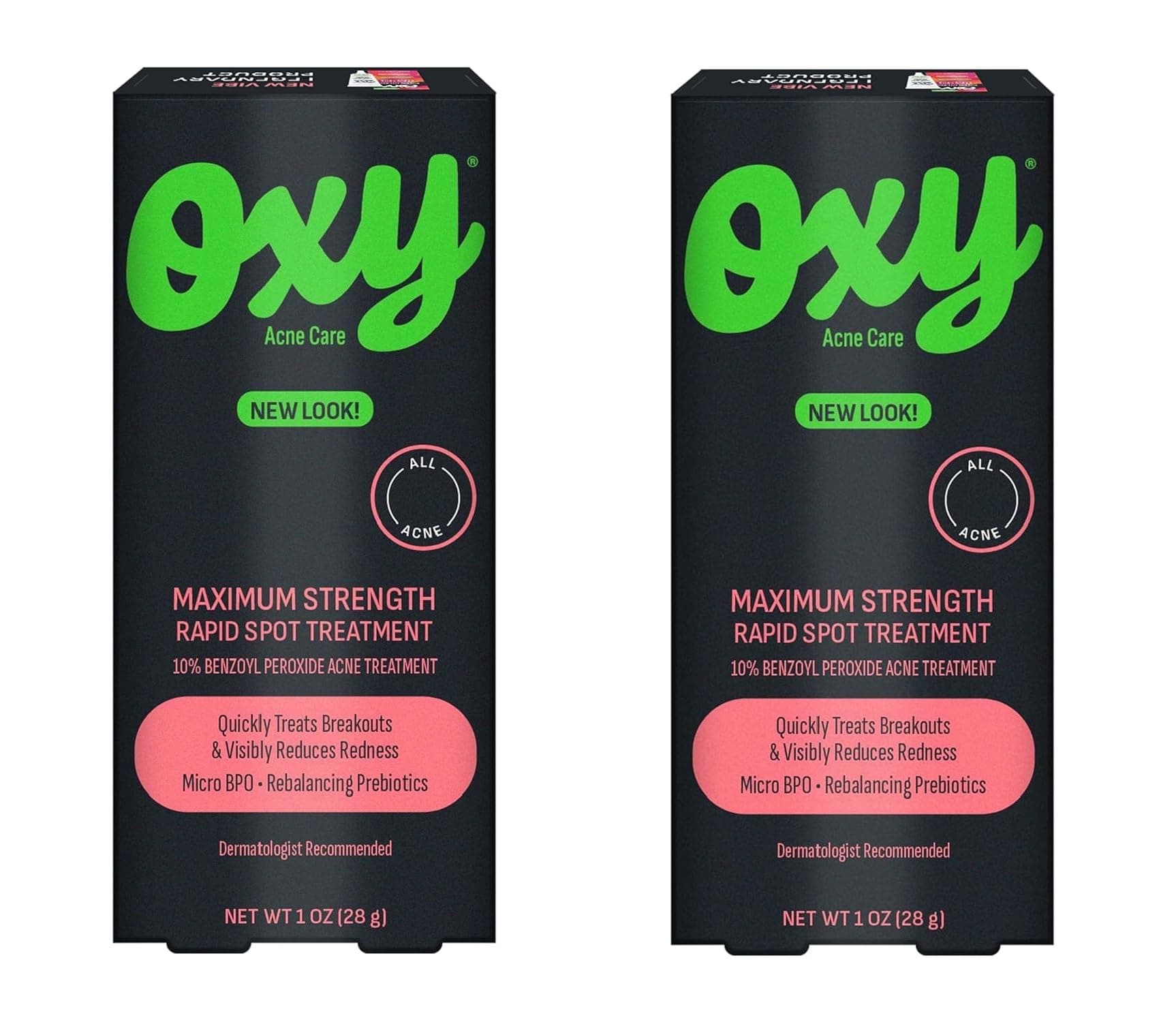 OXY Advanced Care Maximum Strength Rapid Spot Treatment with Prebiotics (Pack of 2)