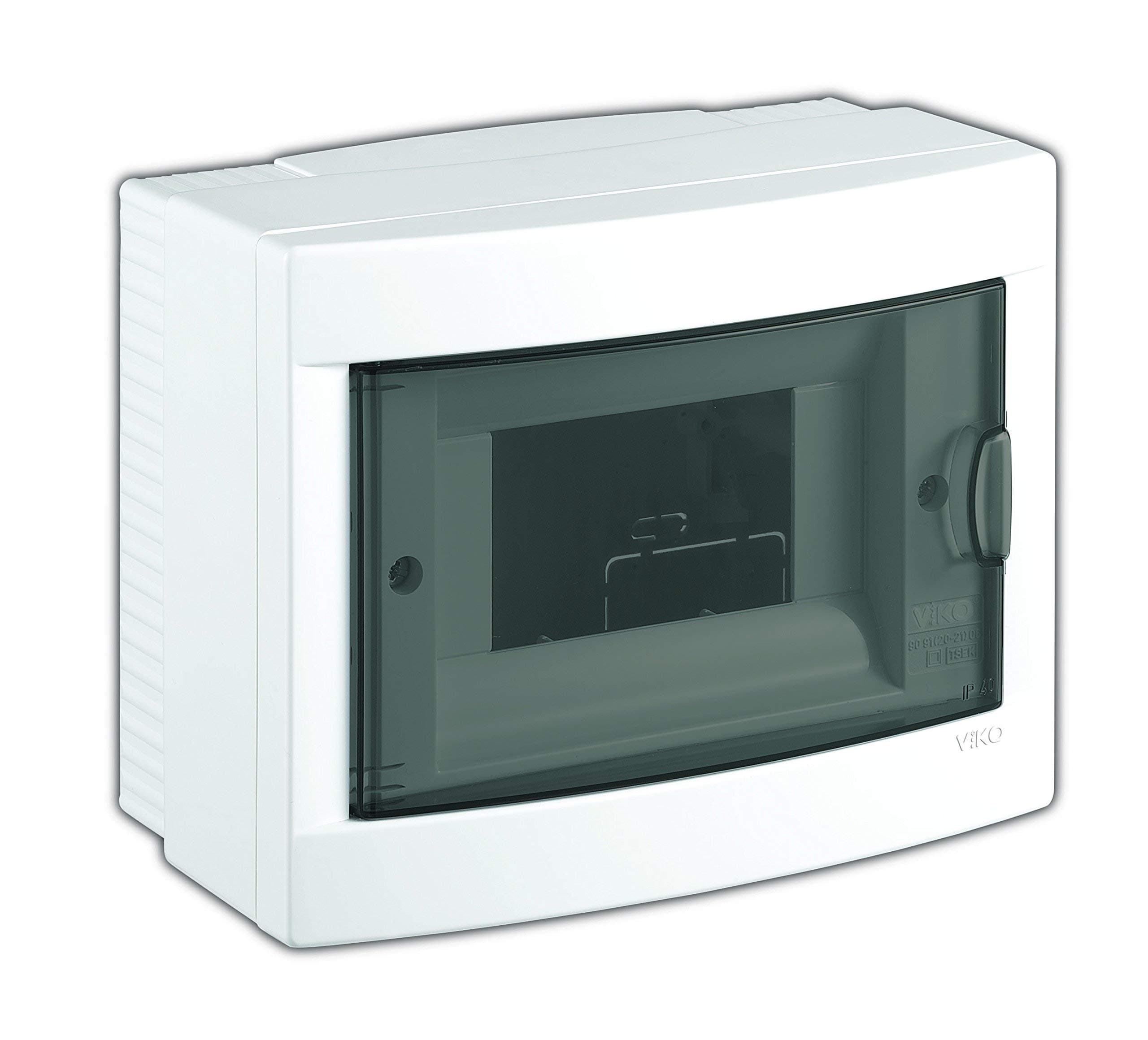 Surface-Mounted Small Distribution/Fuse Box/Distribution Box Surface-Mounted IP40 2,4,6,8,12,16,24,36 Module, 1,2,3 Row with DIN Rail + PE/N Terminals