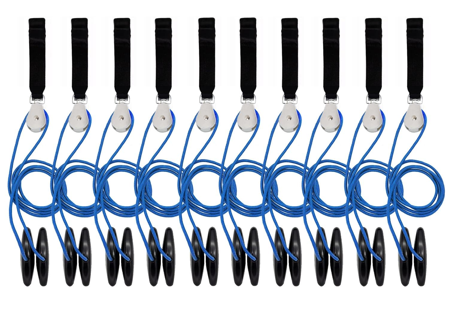 LiftAid Shoulder Pulley for Physical Therapy with Exercise Guide - Improves Shoulder Strength & Range of Motion - Reduces Pain, Helps in Muscle Recovery (Blue Pack of 10)