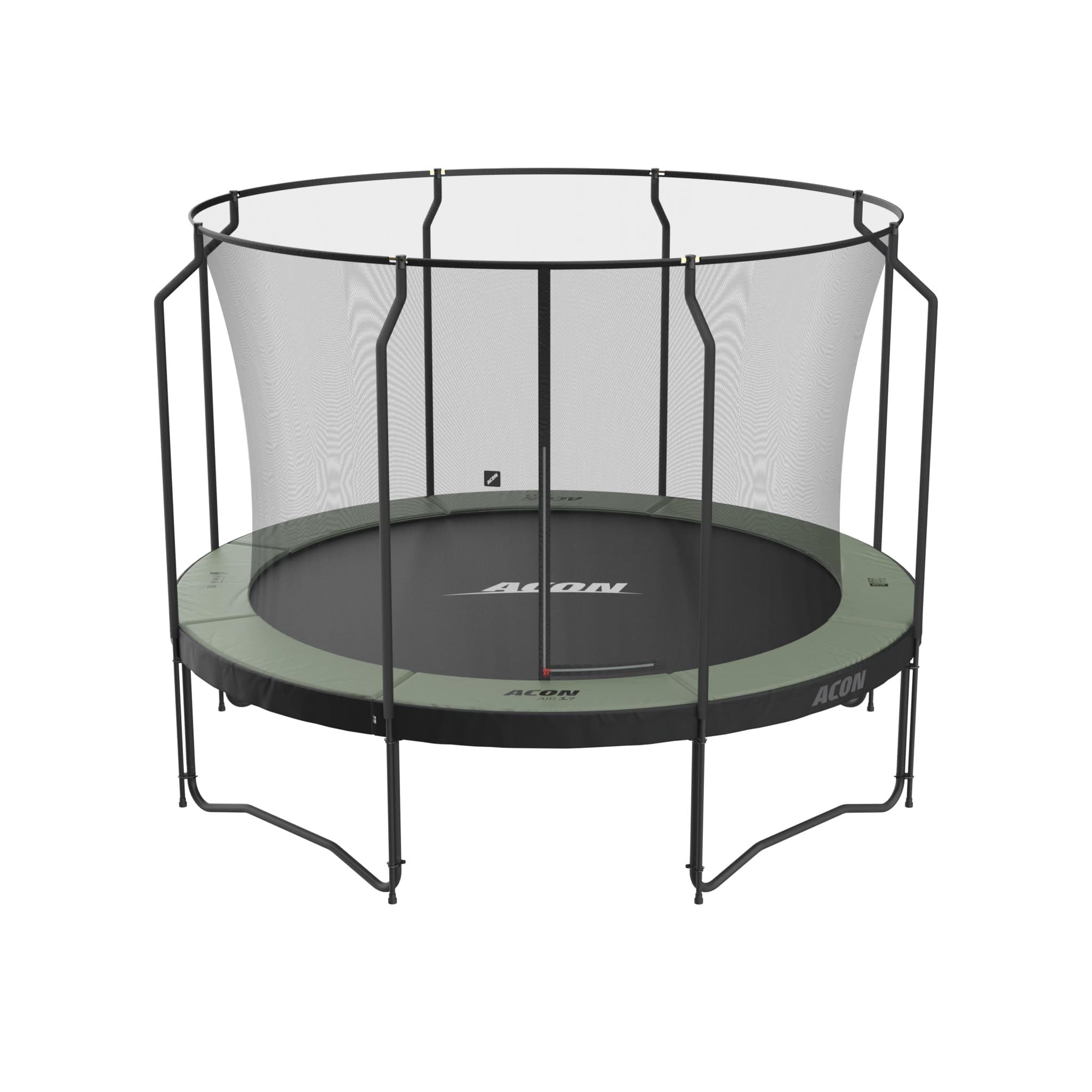 Acon Air 3.7 Trampoline 12ft with Premium Enclosure | Includes 3,7m (12ft) Round Trampoline and Premium Safety Net | 80 Heavy Duty 21,5cm (8.5in) Springs