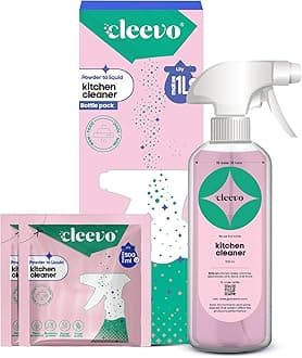 Kitchen Cleaner Spray- 1L Bottle Pack | Natural Plant-Based Cleaning Spray for Tough Stains Gas Stove, Countertop, Chimney | Grease & Grime Remover | All-in-One Kitchen Surface Cleaner