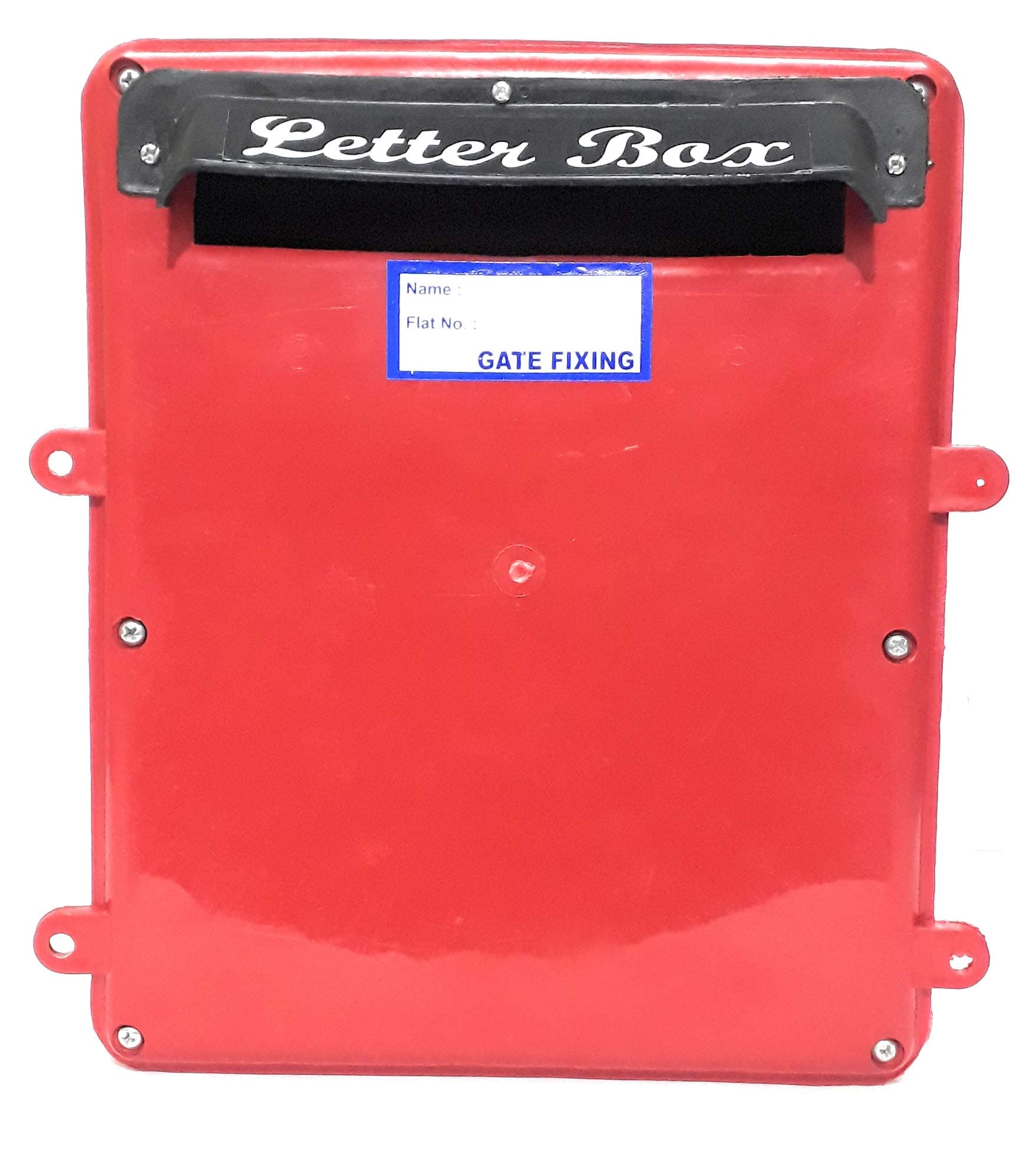 Gate Fitting Type Plastic Letter Box for Home and Office Purpose (30, 18, 8 cm, Red)