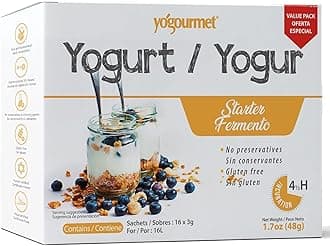 Yogourmet Yogurt Starter (16 Pack) - Make Yogurt at Home - Starter Culture - All Natural, Gluten Free, Kosher, Halal - 3 g Sachets