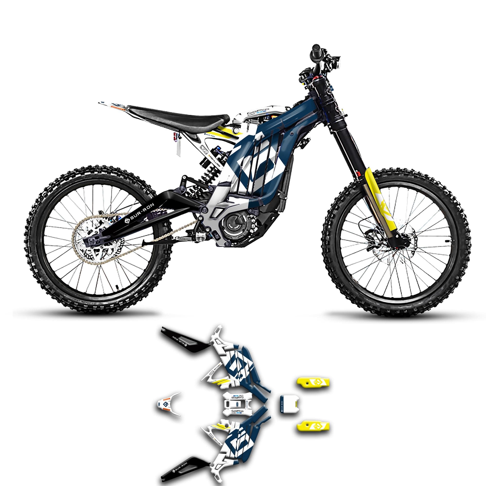 Kungfu Graphics Decal Kit for Surron Sur-Ron Light Bee X LBX with DNM Fork 2017-2024 Off-Road Motorcycle, SRX17N032-KR