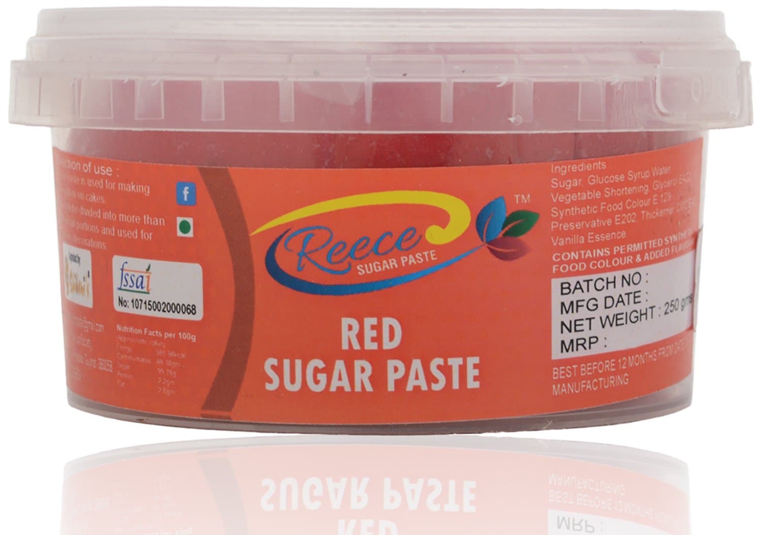 Reece Sugar Paste Sugarpaste Fondant Red (250g)