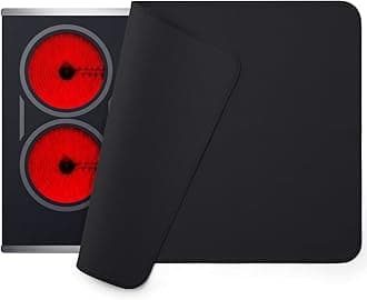 FLASLD Fireproof and Waterproof Stove Top Covers, 21×29.5 inch Electric Stove Cover Mat, Glass Top Stove Cover - Ceramic Glass Cooktop Protector - Flat Top Oven Cover, Black Without Logo