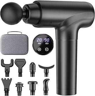 cotsoco Massage Gun, Muscle Massage Gun Deep Tissue Back Massager for Pain Relief, 20 Speeds Handheld Electric Massager Tool with Silent Brushless Motor, Suitable for Gym Office Home Travel