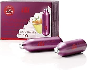 iSi Pro 8.4g Cream Chargers 10 Pack Non-Threaded Cream Whipper Charger Cartridges, 12 Boxes