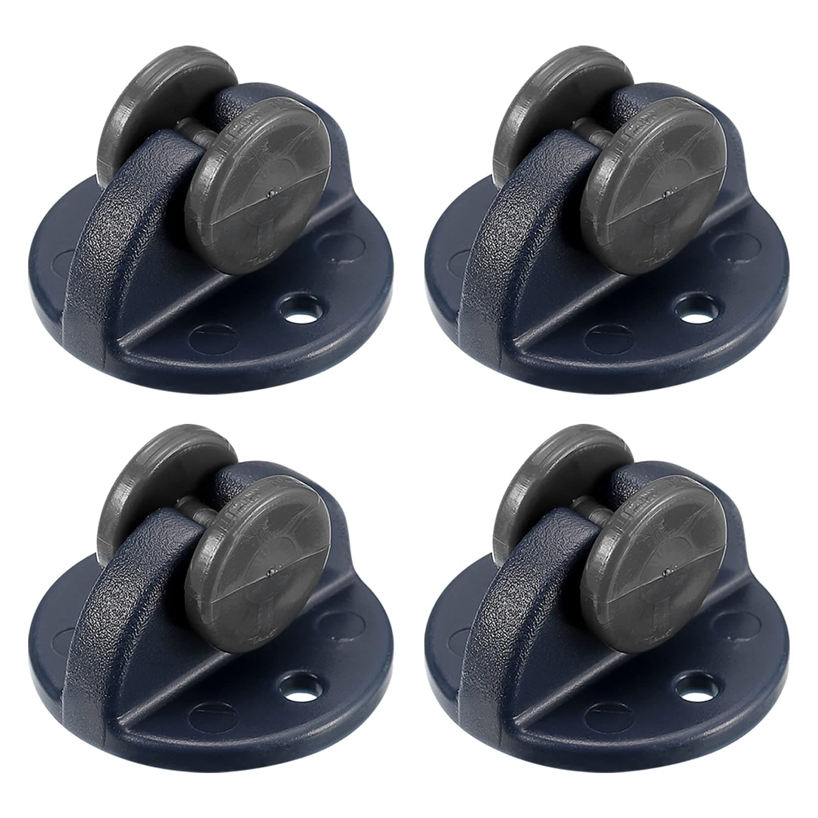 sourcing map Self Adhesive Wheels, 4Pcs Mini Casters Sticky Pulley Self Fixed Wheels for DIY Furniture Trash Can Box Storage Bottom Moving, Blue