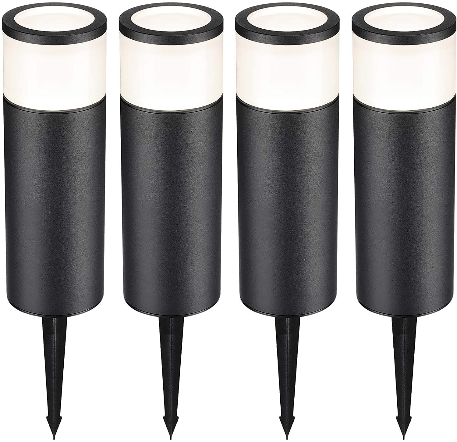 LEONLITE 5W Low Voltage Landscape Pathway Lights, 12V LED Bollard Path Lights Wired, Aluminum Housing, IP65 Waterproof, 4000K Cool White, Pack of 4