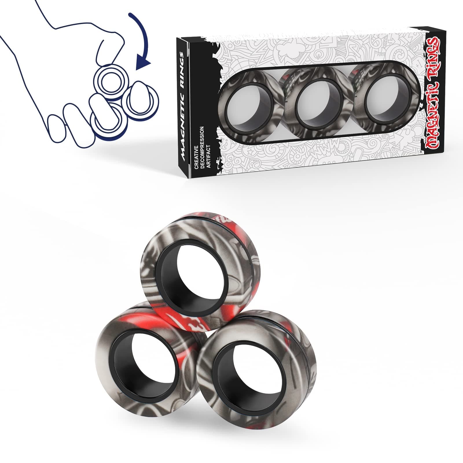 magnetic rings fidget toys