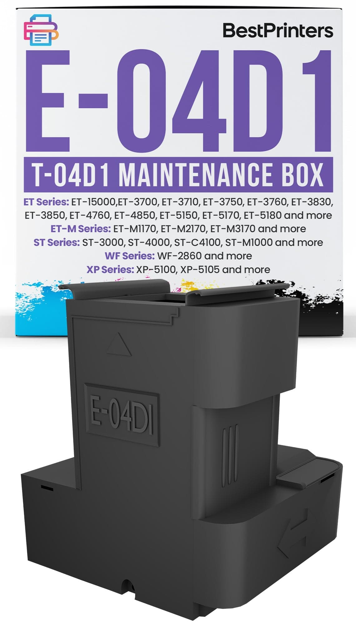 T04D1 Maintenance Box for Epson EcoTank, Workforce and XP Printers | Compatible with ET15000 ET-3750 ET-3760 ET-4750 ET-4760 ET-3850 WF-2860 (T04D100 | E-04D1) | Genuine OEM Part | Easy Replacement