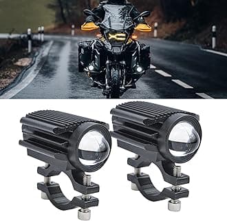 12000LM Motorcycle LED Driving Lights, Mini Fog Lights 60W 6000K Super Bright Amber White Aux Spotlight for Motorcycle Truck ATV SUV Car Yacht, 2 Pack