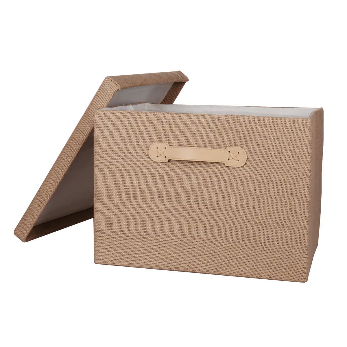 TheWarmHome Beige Decorative Storage box with Lid Memory Box Organizer Bins with Lids/Baskets for Gifts Empty,15.7×11.5×11.5 Inch