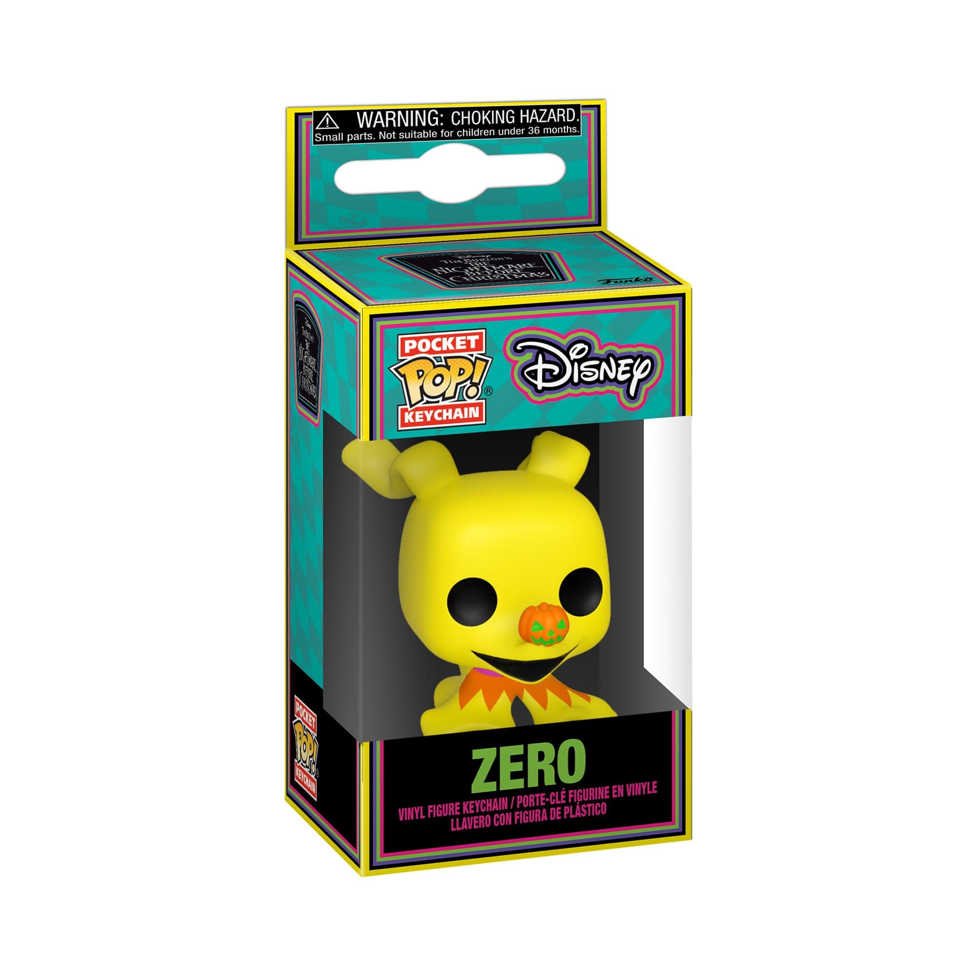 Pop! Keychain: The Nightmare Before Christmas - Zero (Blacklight)
