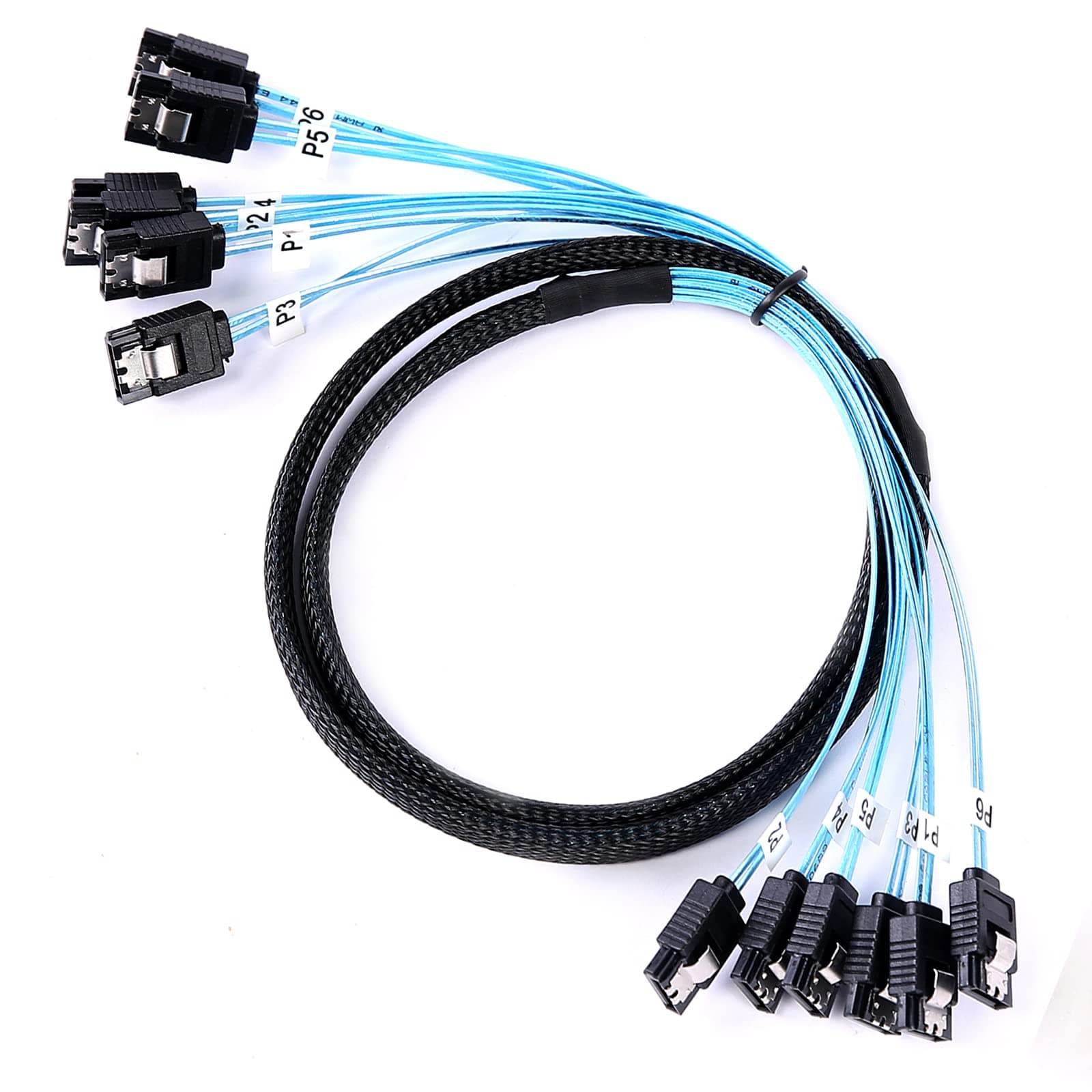 6Pcs/Set SATA Cable 1m