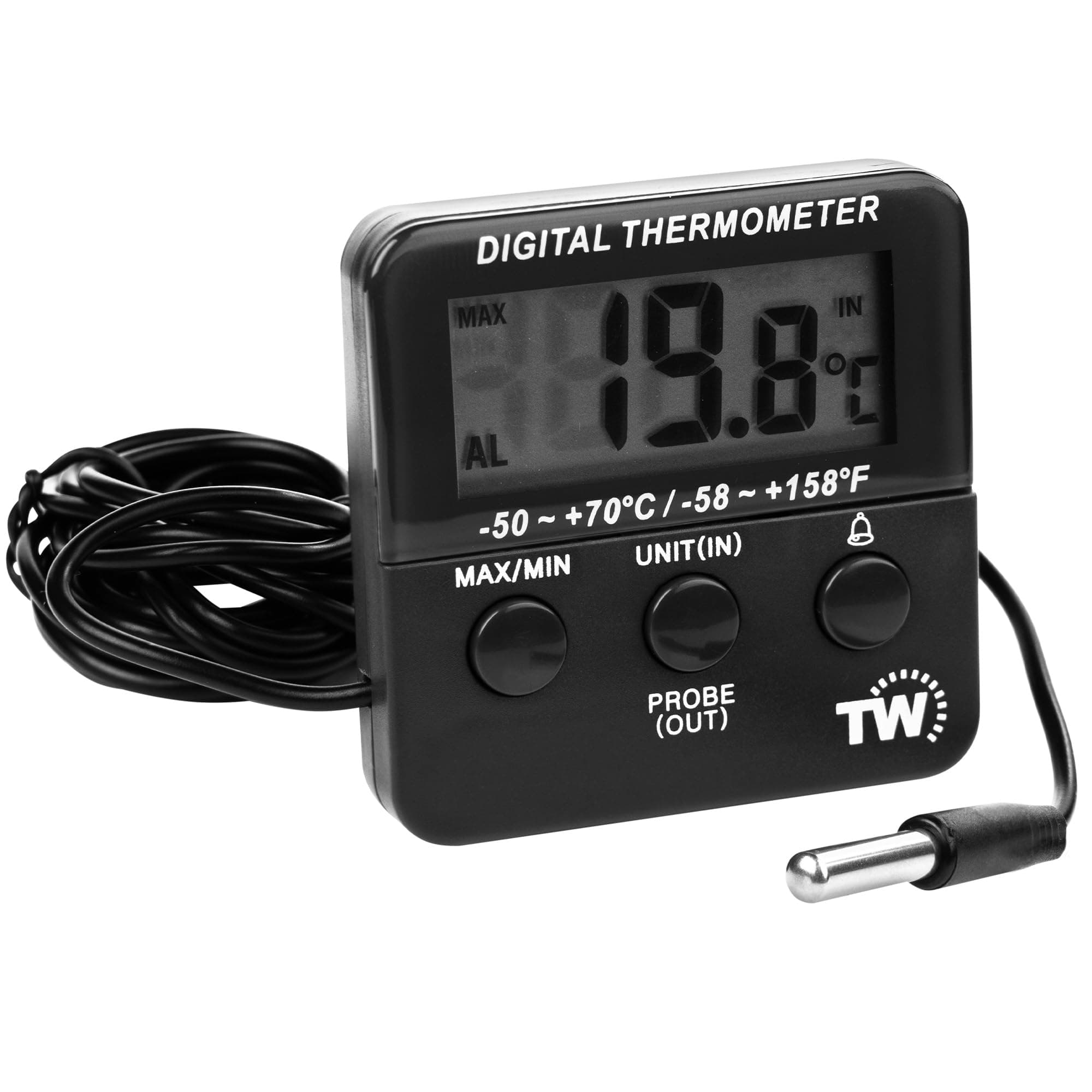 Digital Fridge Thermometer With Temperature Warning Alarm and Max Min - Fridg...