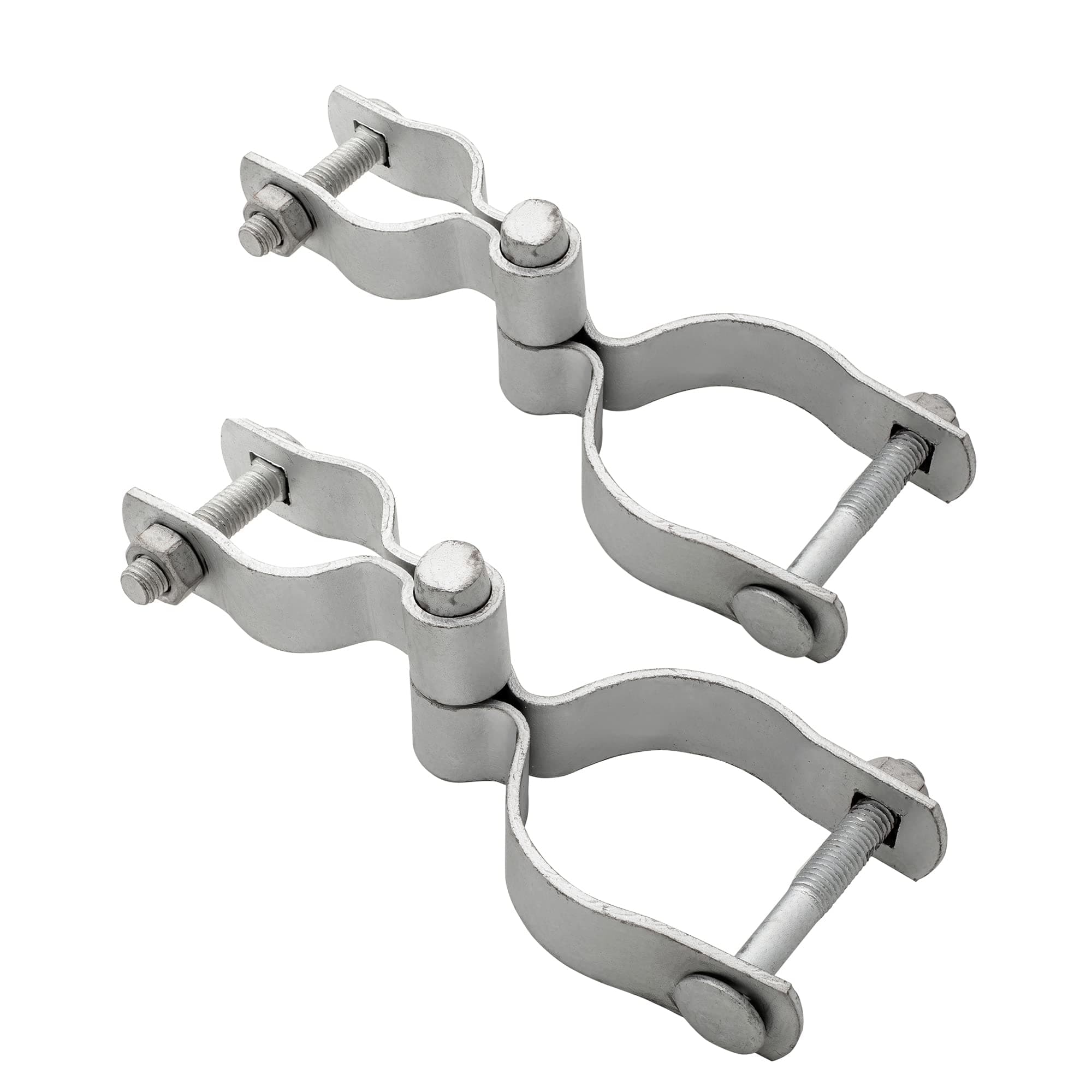 HITTITE 1-3/8" x 2-3/8" Chain Link Fence Gate Post Hinge, Heavy Duty Gate Hinges with 1-3/8" Female Hinges （2 Piece） and 2-3/8" Male Hinges （2 Piece）, Nut/Bolt Included, 3mm Thickness.