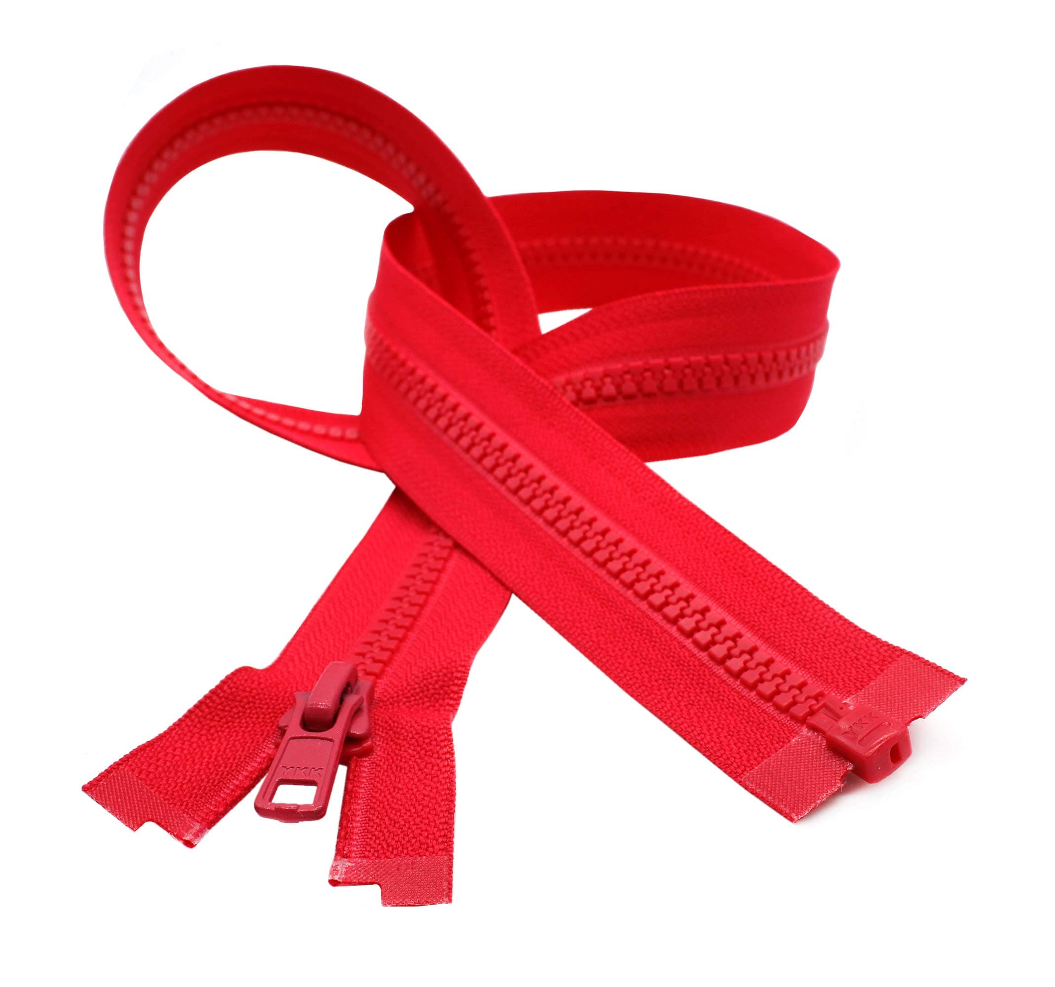 12" Vislon Zipper ~ YKK #5 Molded Plastic ~ Separating - 820 Atom Red (1 Zipper/Pack)