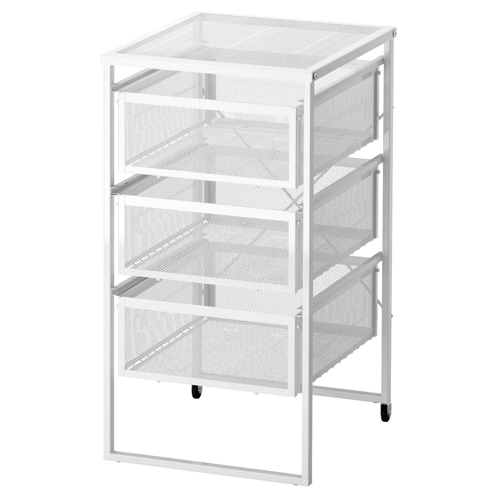 Polyester, steel Drawer Unit, White, 30 X 34 X 56 Cm, Rectangular, 3.93 X 5.9 X 1.96 Inches