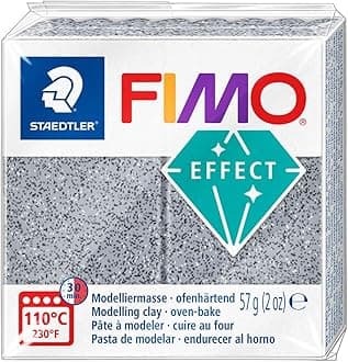 STAEDTLER 8020-803 Fimo Effect Oven-Hardening Polymer Modelling Clay, Granite, 57 g (1 Packung)